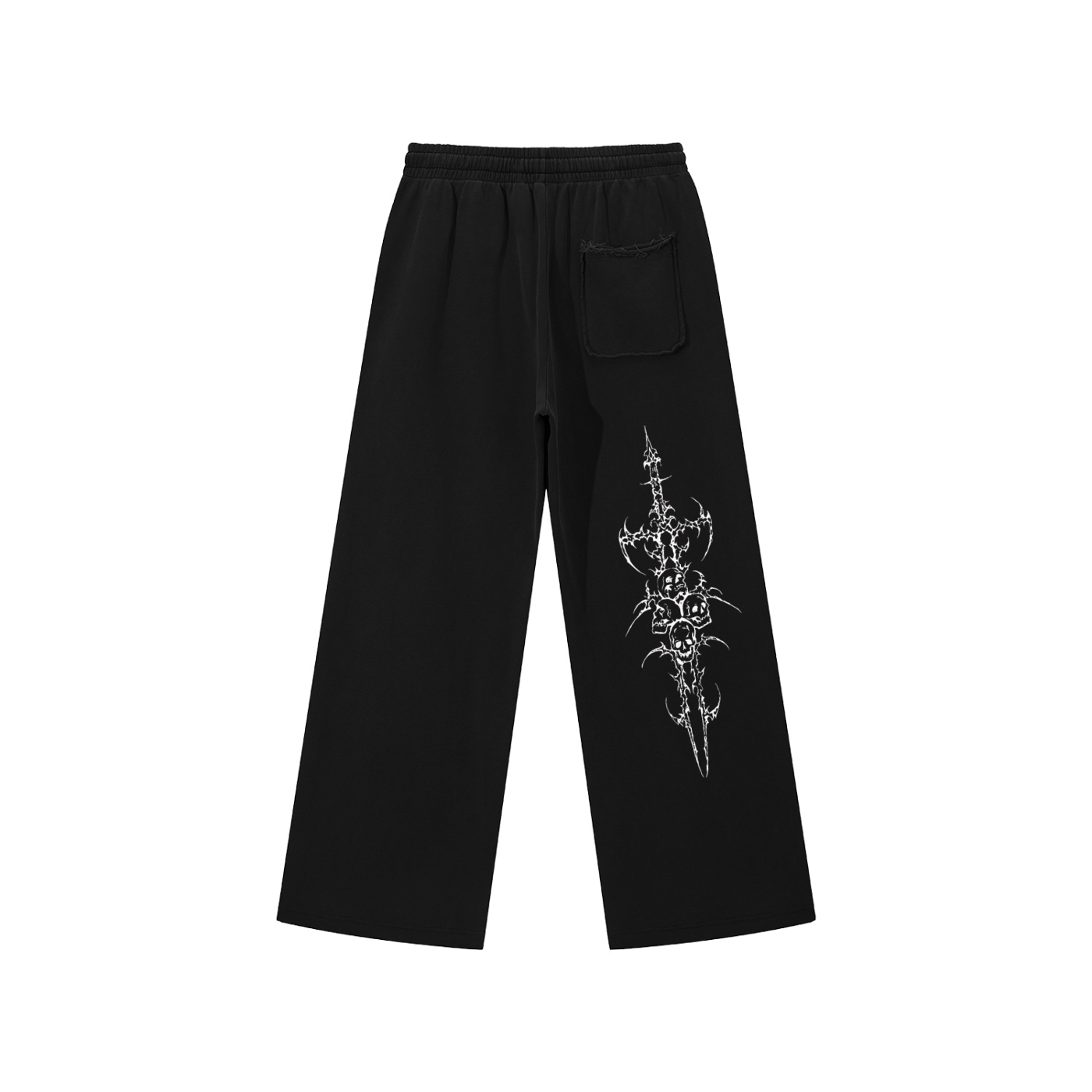 Snow Washed Raw Edge Sweatpants