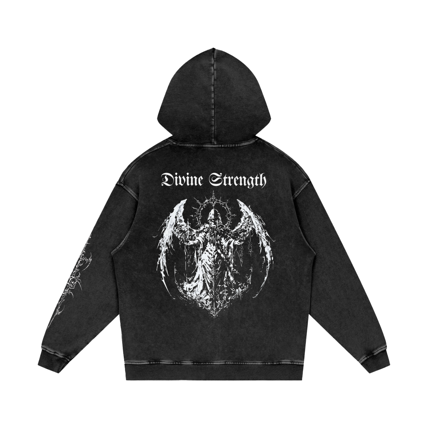 Snow Washed Loose Cotton Hoodie