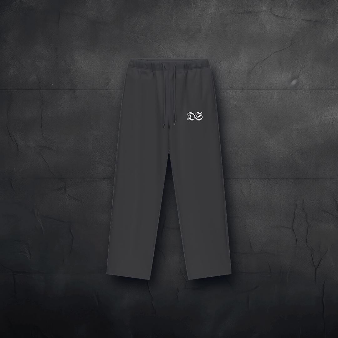 Fleece Lined Straight Leg Pants - Black Beauty