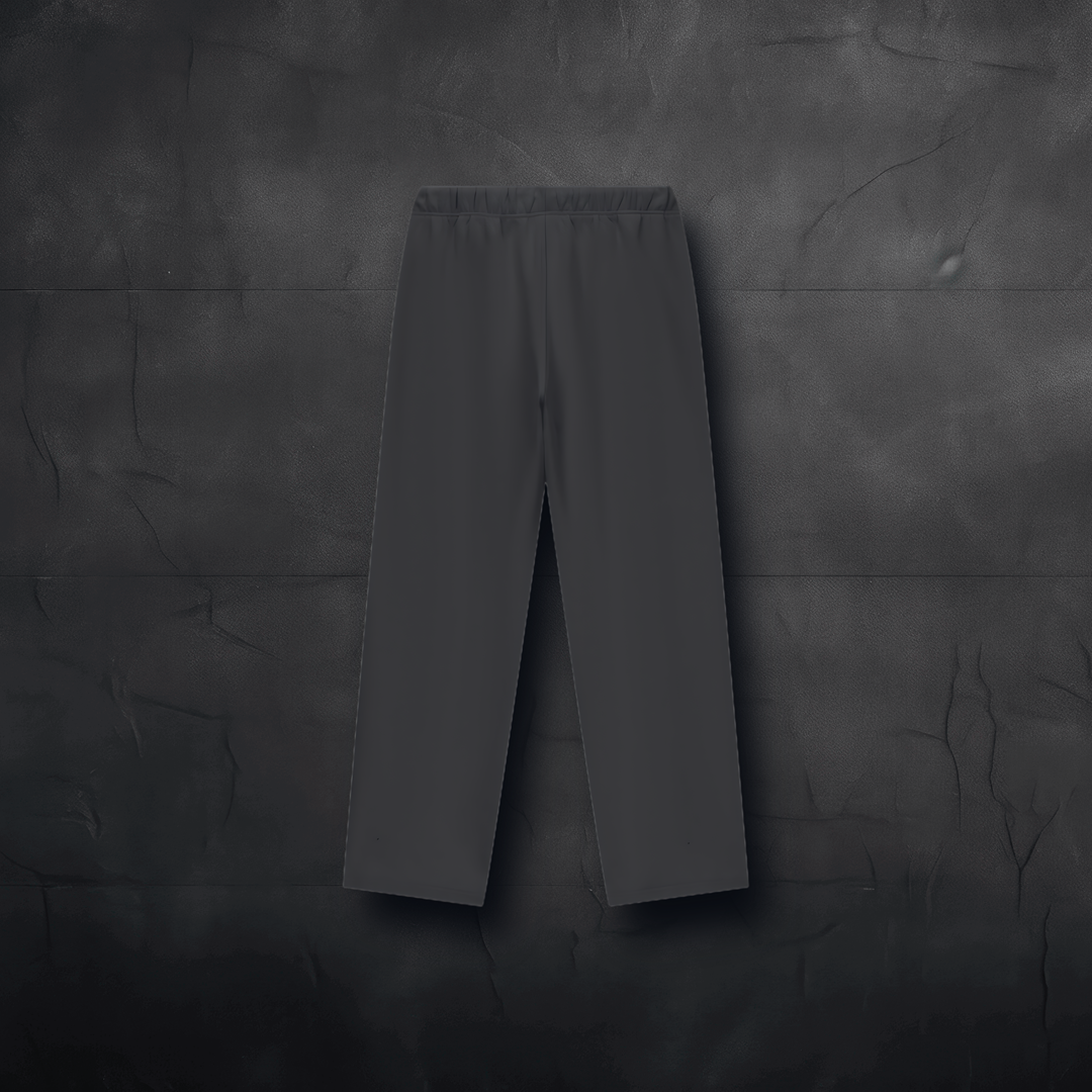 Fleece Lined Straight Leg Pants - Black Beauty