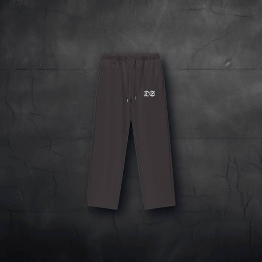 Fleece Lined Straight Leg Pants - Charcoal